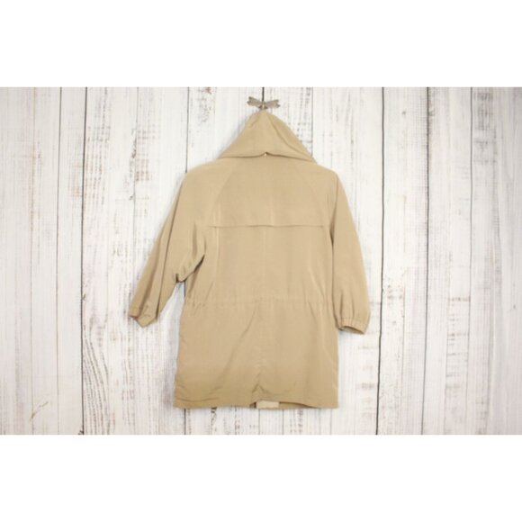 Gallery Brown Rain Weather Resistant Hooded Jacket Size Small - Picture 5 of 11